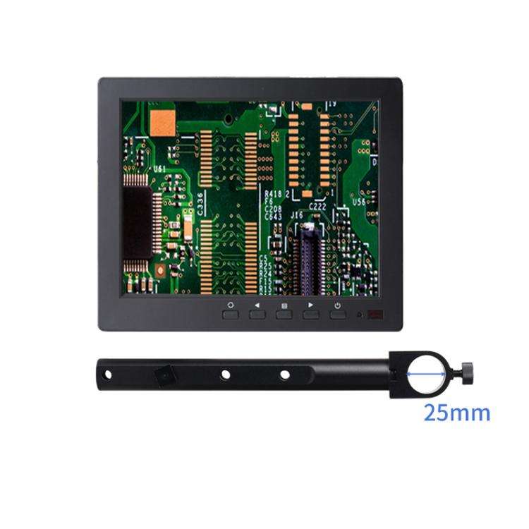 8 Inch with 25mm Mounting Bar Industrial Grade IPS Microscope Monitor, US Plug