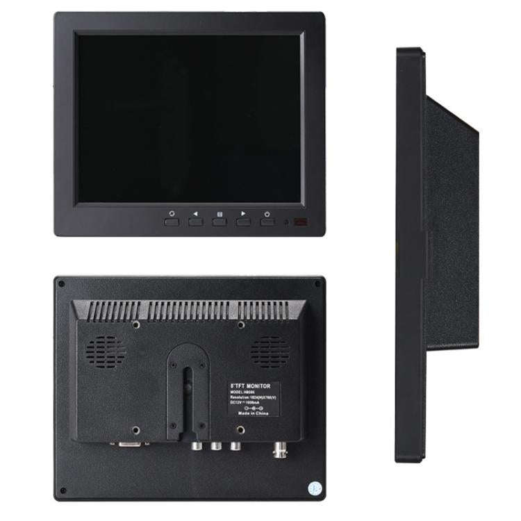 8 Inch with 25mm Mounting Bar Industrial Grade IPS Microscope Monitor, US Plug