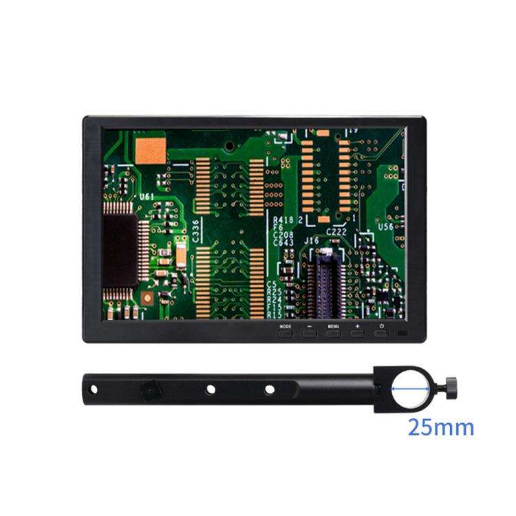 10 Inch with 25mm Mounting Bar Industrial Grade IPS Microscope Monitor, US Plug