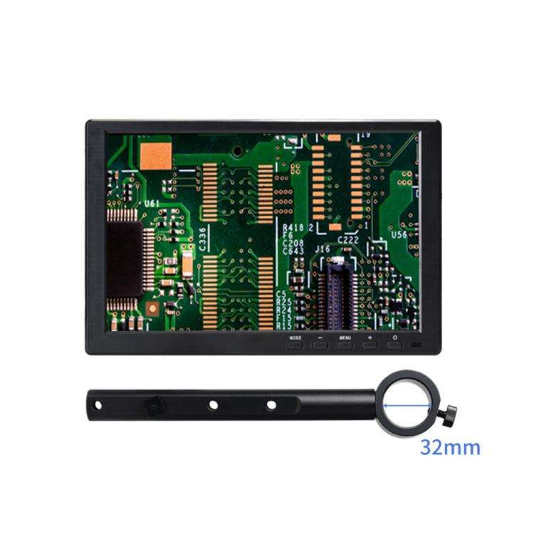 10 Inch with 32mm Mounting Bar Industrial Grade IPS Microscope Monitor, US Plug