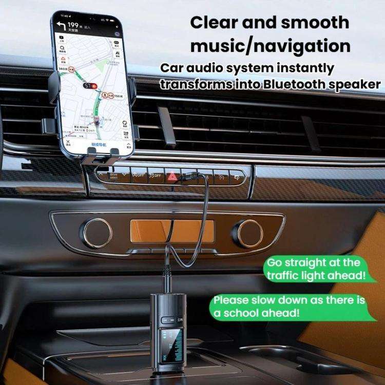 GT72 Bluetooth 5.4 Audio Adapter With Digital Display Portable Receiver & Transmitter