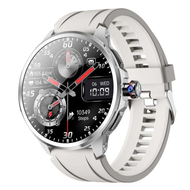 5G SIM Card Global Roaming Dual-System Outdoor Photography Smartwatch(Silver 3+32G)