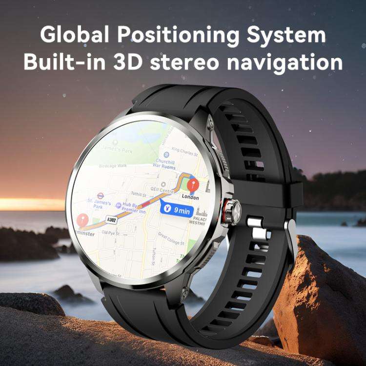 5G SIM Card Global Roaming Dual-System Outdoor Photography Smartwatch(Silver 3+32G)