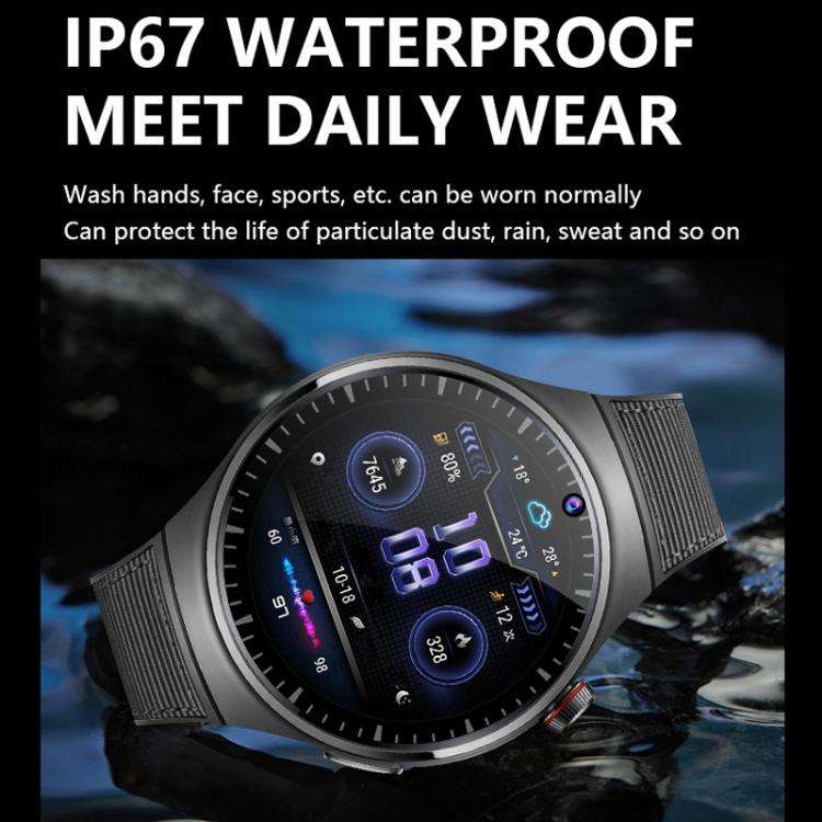 Eurasian African Version 4G SIM Card Slot Google Play Store Dual-camera Smartwatch(Black Silicone...
