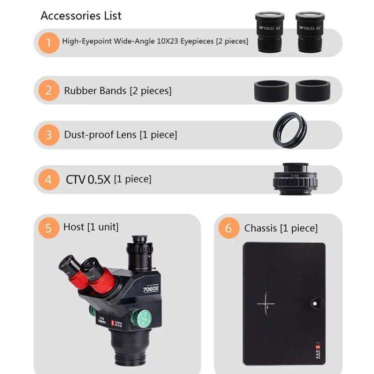 YCS 7060X With Base Model 0.5X Microscope Smartphone Motherboard Chip Repair Tool