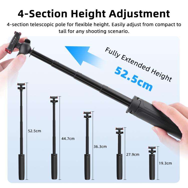 For DJI Flymile Rotary Quick-Release Tripod Extension Selfie Stick(For Action 3 / 4 / 5Pro / Osmo...