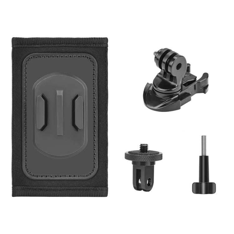 For DJI Osmo Pocket 3 / Action 6 / GoPro Backpack Shoulder Strap Bracket Clip(Black)