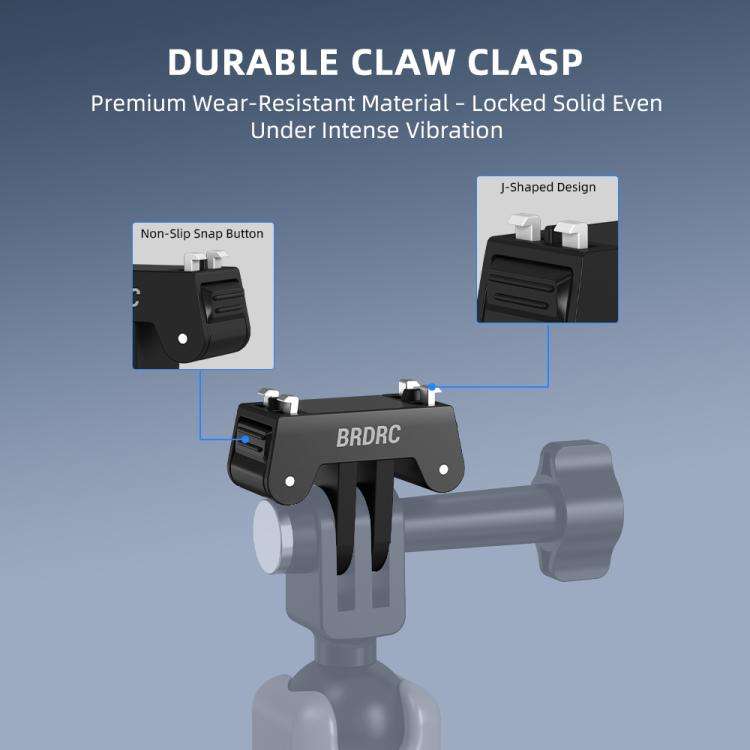 For Insta360 Ace Pro / Ace Pro 2 BRDRC Two-Claw Extendable Magnetic Quick-Release Base(Black)