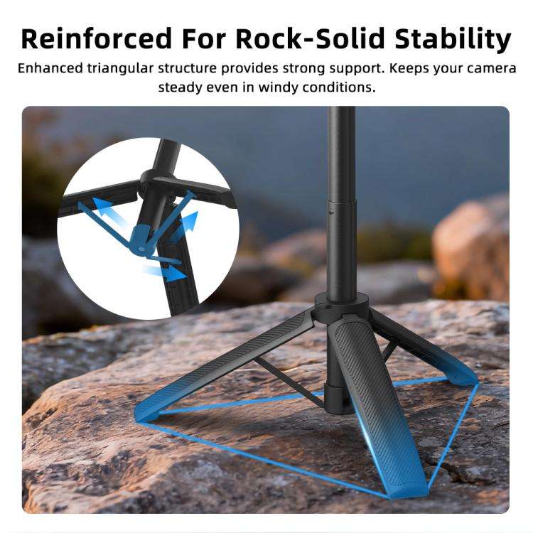For Insta360 Ace Pro 1 / 2 / ACE / X5 Flymile Quick-Release Selfie Extension Tripod(Black)