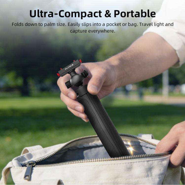 For Insta360 Ace Pro 1 / 2 / ACE / X5 Flymile Quick-Release Selfie Extension Tripod(Black)