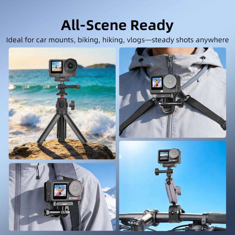 BRDRC For DJI Magnetic Quick-Release Base Two-Claw Stand Extension Accessory(For Osmo Action 3 / ...