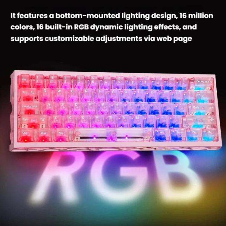H60 Pro Bluetooth Wireless Triple-Mode Gaming Keycap Cutout Magnetic Axis Keyboard(Red)