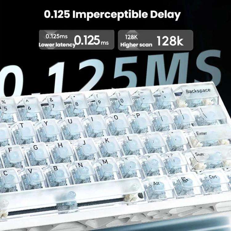 H60 Pro Bluetooth Wireless Triple-Mode Gaming Keycap Cutout Magnetic Axis Keyboard(Red)