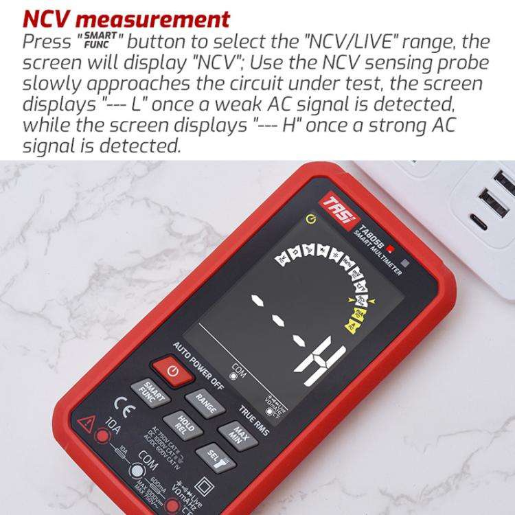 TASI TA805B Rechargeable Large Screen Digital Fully Automatic Smart Multimeter