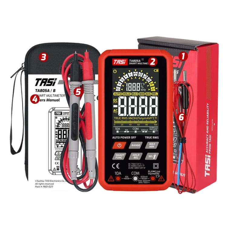 TASI TA805B Rechargeable Large Screen Digital Fully Automatic Smart Multimeter
