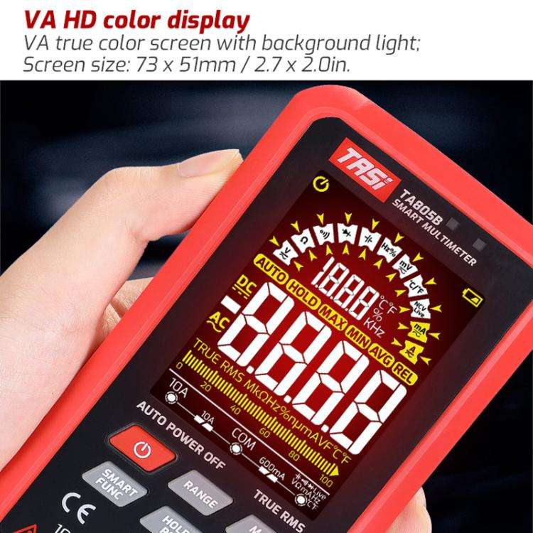 TASI TA805B Rechargeable Large Screen Digital Fully Automatic Smart Multimeter