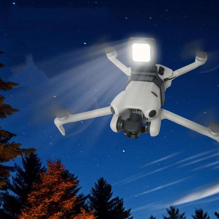 For DJI Mini 4 Pro Ultra Bright Night Flight Light 180-degree Adjustable LED Searchlight with 3 L...