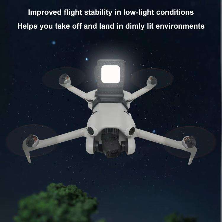 For DJI Mini 4 Pro Ultra Bright Night Flight Light 180-degree Adjustable LED Searchlight with 3 L...