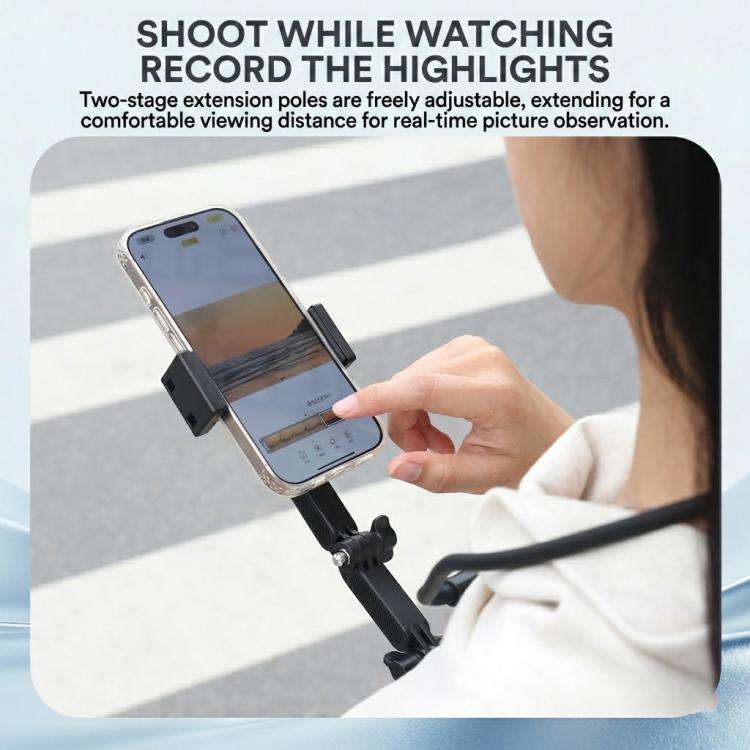 POV Neck Mount For Cell Phone & Action Camera Quick-Release Neck Holder With Extension Rod Extra ...