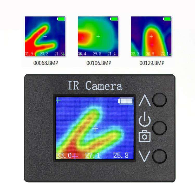 MLX90640 1.8-Inch LCD Digital Infrared Thermal Imager DIY Inspection Tool(Black)