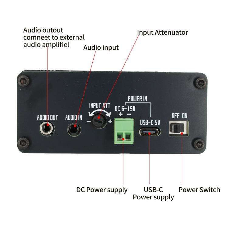 Digital Noise Suppressor (NR) With DSP Shortwave + Speaker(Black)