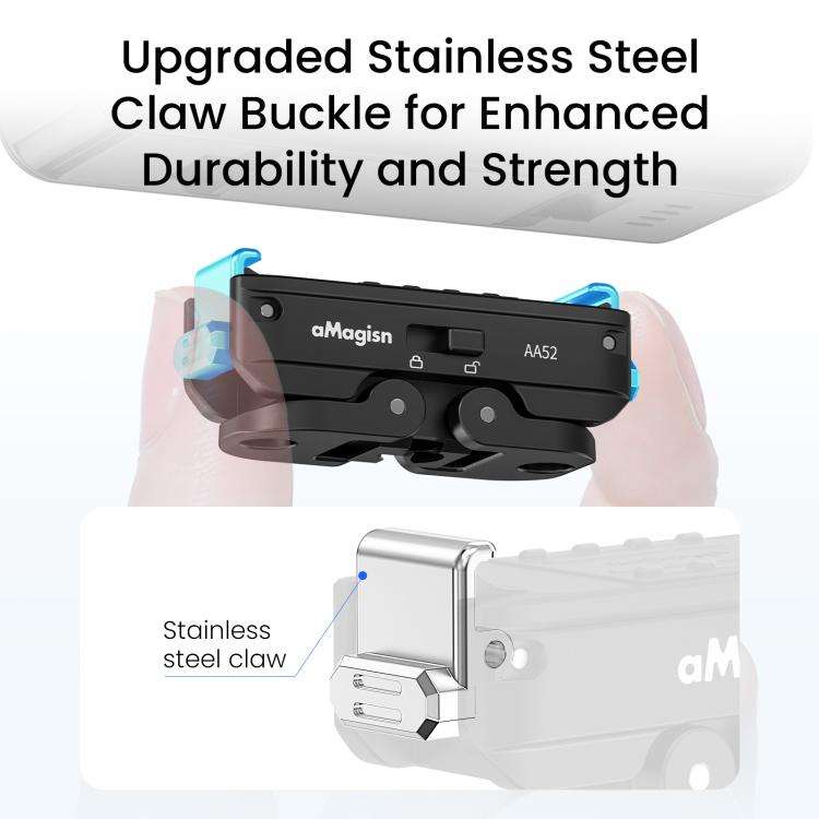aMagisn Metal Magnetic Quick Release Mount 2.0 Lockable Adapter for DJI Osmo 360/ Action 5 Pro/4/...