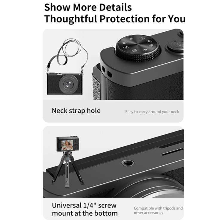 4K Waist-Level Viewfinder Flip-Screen Selfie Mirrorless Digital Camera, Specification: Pebbled Te...