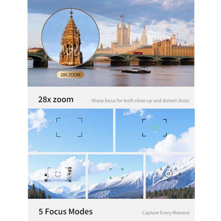 4K Waist-Level Viewfinder Flip-Screen Selfie Mirrorless Digital Camera, Specification: Pebbled Te...
