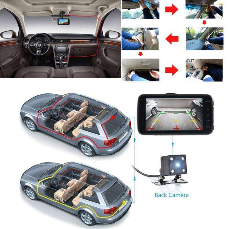 A32 Full HD 1080P Car Dash Camera Infrared Night Vision & Reverse Backup Camera, Spec: Front+Left...