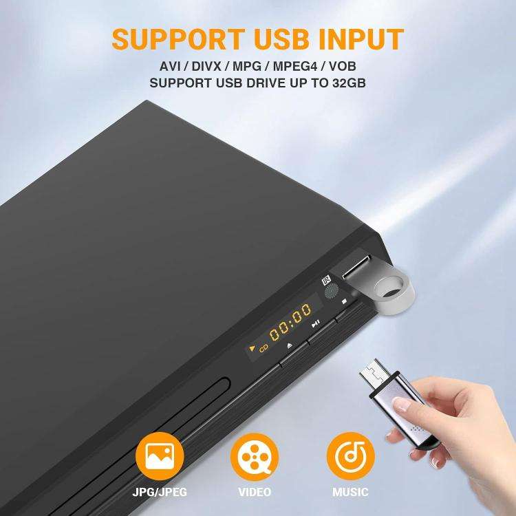 VD/VCD High-Definition Mini Home DVD Player(UK Plug)