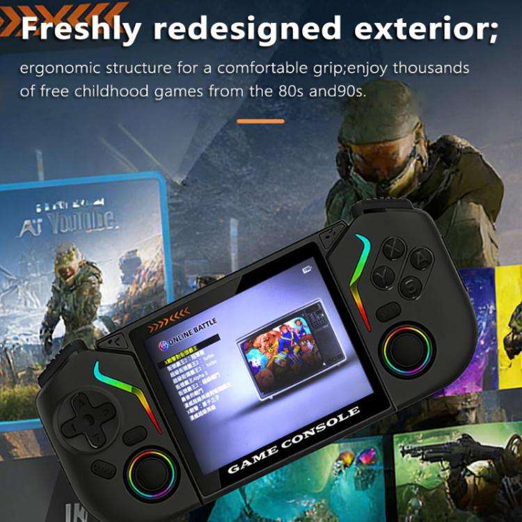 X95 Pro Android 9.0 Handheld Game Console, 3.5 Inch IPS Screen Retro Game Player Support WiFi Vid...