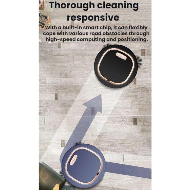 Fully Automatic Home Smart USB Rechargeable Cleaning Robot(Black)