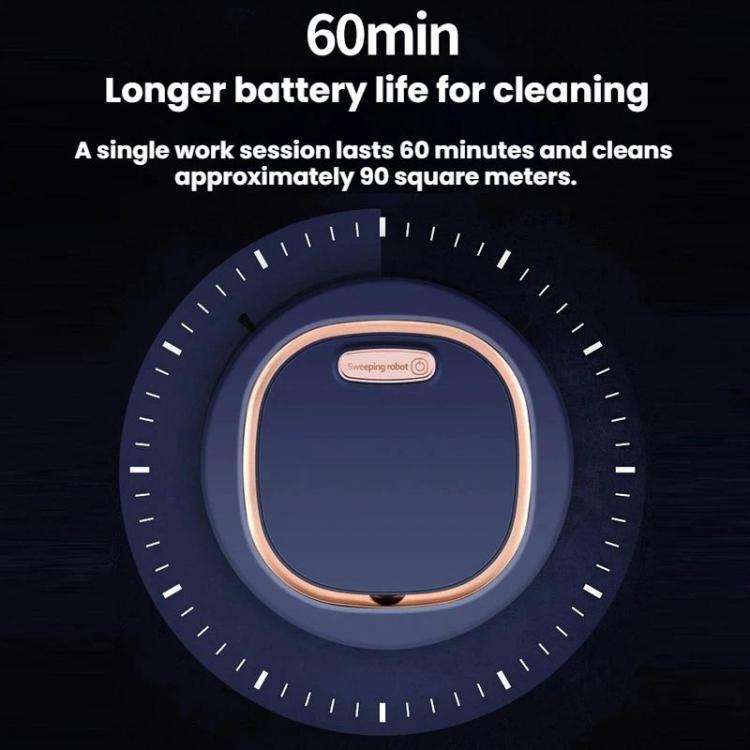 Fully Automatic Home Smart USB Rechargeable Cleaning Robot(Black)