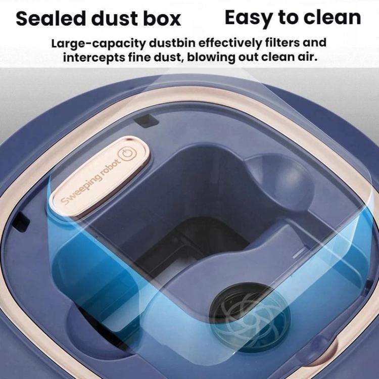 Fully Automatic Home Smart USB Rechargeable Cleaning Robot(Black)
