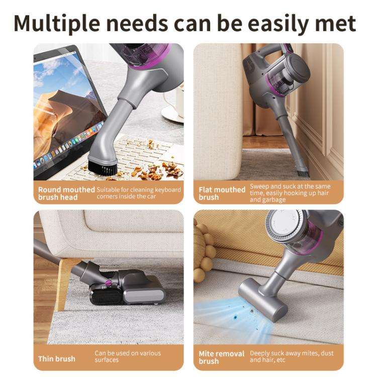 Multifunctional Cordless Handheld Vacuum Cleaner Floor Scrubber Combo(White)
