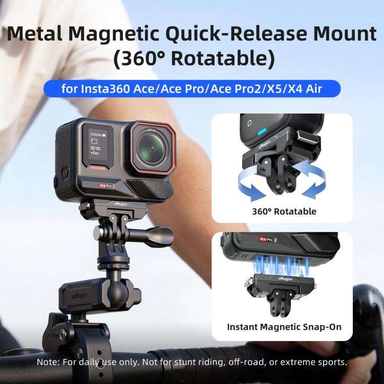aMagisn 360-Degree Rotatable Magnetic Quick Release Mount For Insta360 Ace Pro 2 / Ace Pro / X6 /...