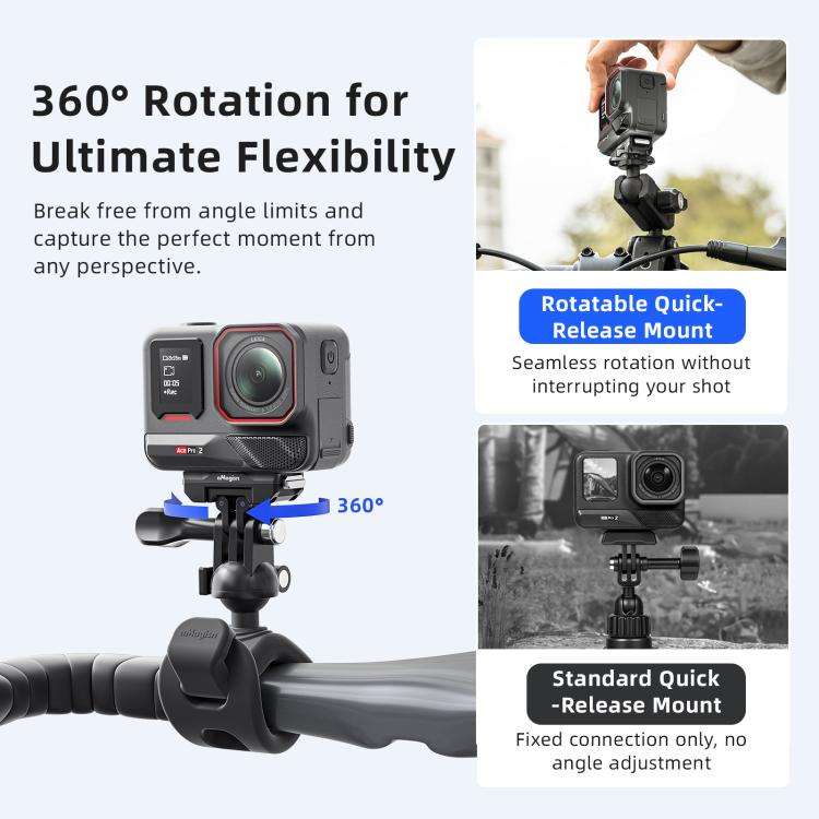 aMagisn 360-Degree Rotatable Magnetic Quick Release Mount For Insta360 Ace Pro 2 / Ace Pro / X6 /...