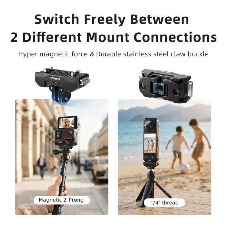 aMagisn 360-Degree Rotatable Magnetic Quick Release Mount For Insta360 Ace Pro 2 / Ace Pro / X6 /...
