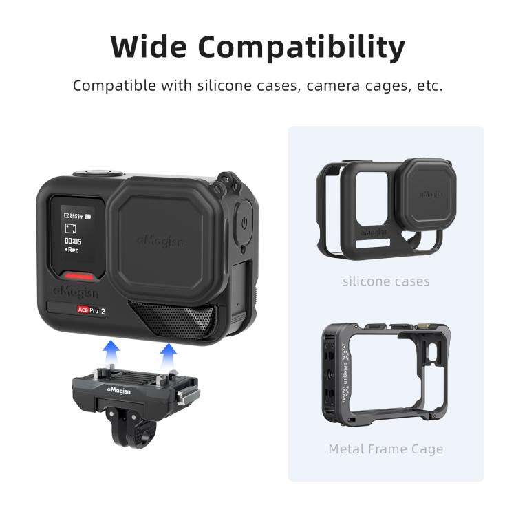 aMagisn 360-Degree Rotatable Magnetic Quick Release Mount For Insta360 Ace Pro 2 / Ace Pro / X6 /...