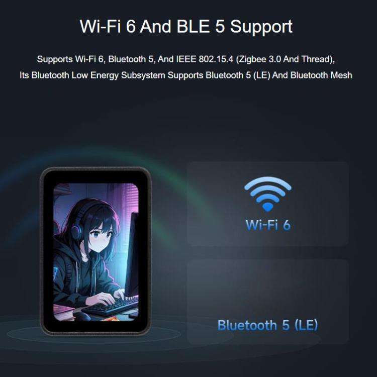 Waveshare ESP32-C6 1.64 Inch AMOLED Touch Display Development Board, 280 X 456 Resolution, Suppor...
