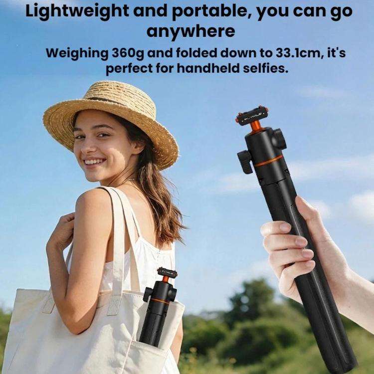 For Insta360 Ace Pro / 2 / X5 Flymile Quick-Release Selfie Extension Pole Tripod(Black)