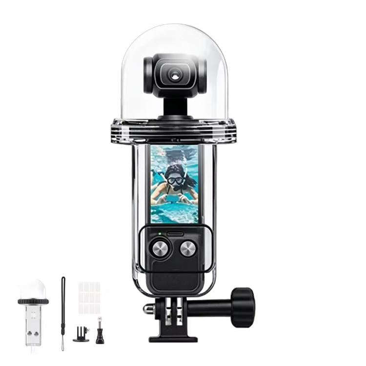 For DJI Osmo Pocket 4 Waterproof Case 60M/196ft Diving Housing with 540-degree Panoramic View Und...