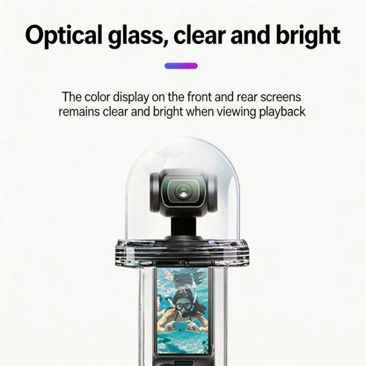 For DJI Osmo Pocket 4 Waterproof Case 60M/196ft Diving Housing with 540-degree Panoramic View Und...