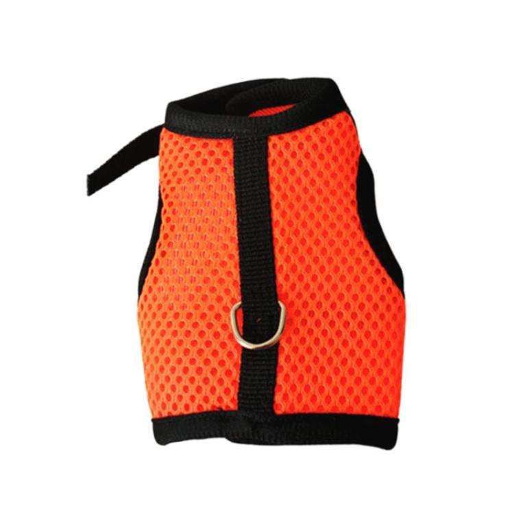 Rabbit Ferret Harness & Leash Small Pet Vest-Style Harness Leash, Size: M(Orange)