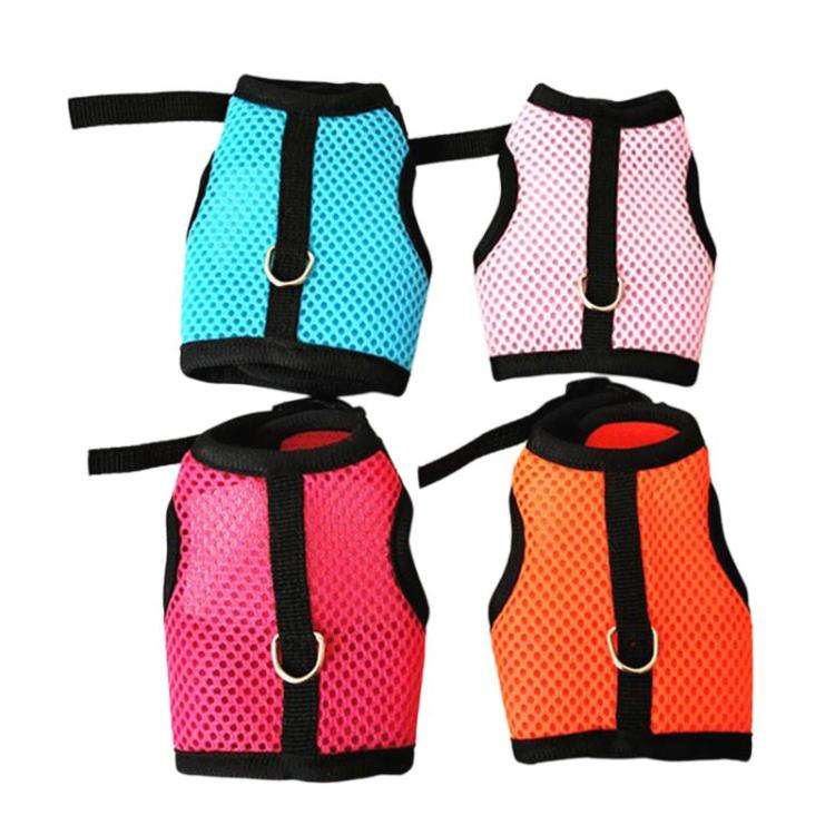 Rabbit Ferret Harness & Leash Small Pet Vest-Style Harness Leash, Size: L(Orange)