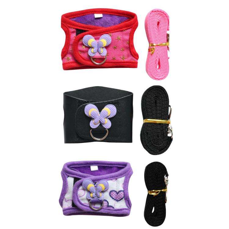 Guinea Pig Chinchilla Harness, Outdoor Walking Leash For Small Pets, Spec: Purple M