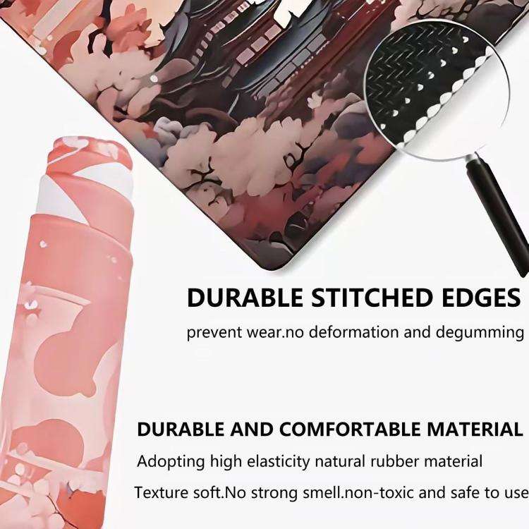 Stain-Resistant Ancient Landscape Mouse Pad, E-Sports Gaming Keyboard Desk Mat, Size: 40 x 90 x 0...