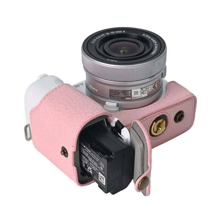 For Sony ZV-E10 II / ZV-E10M2 PU Leather Camera Case Bag Protective Half Body Cover With Shoulder...