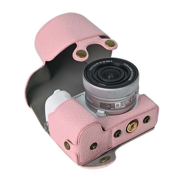 For Sony ZV-E10 II / ZV-E10M2 PU Leather Camera Case Bag Protective Half Body Cover With Shoulder...
