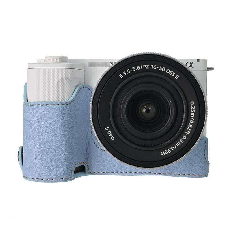 For Sony ZV-E10 II / ZV-E10M2 PU Leather Camera Case Bag Protective Half Body Cover With Shoulder...